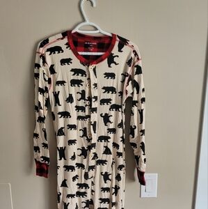 Black and Cream Bear Pattern Pajama